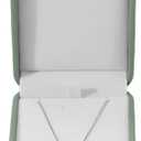 PU Leather Necklace Box Velvet Interior Necklace Gift Box Pendant Case Long Chain Display Storage Case for Wedding Birthday Mother's Day (Green)