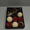 Joyido 12PCS Velvet Christmas Ornaments - Christmas Balls Ornaments - 80mm Glitter Christmas Tree Decoration with a Delicate Gift Box for Christmas, Parties, Decorations(Burgundy Beige Green Brown) (Mixed Color)