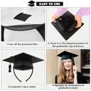 3 x Graduation Cap Headband Upgrade - Secure Holds Grad Cap Keep Your Natural Hairstyle Hat Accessories Suitable For Straight, Curls, Braids