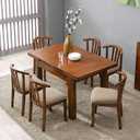 Genina Seat Covers for Dining Room Chair Seat Slipcovers Kitchen Chair Covers (Khaki, 4 Pcs)