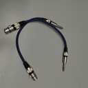 2 Pack Female XLR to 1/4'' TRS Microphone Cable, 6.35mm TRS to XLR Female Braid Quarter inch Balanced Cable Nylong Braided XLRs 3 Pin Female to 6.35 mm TRS Male Balanced Wire Mic Cord for Microphone