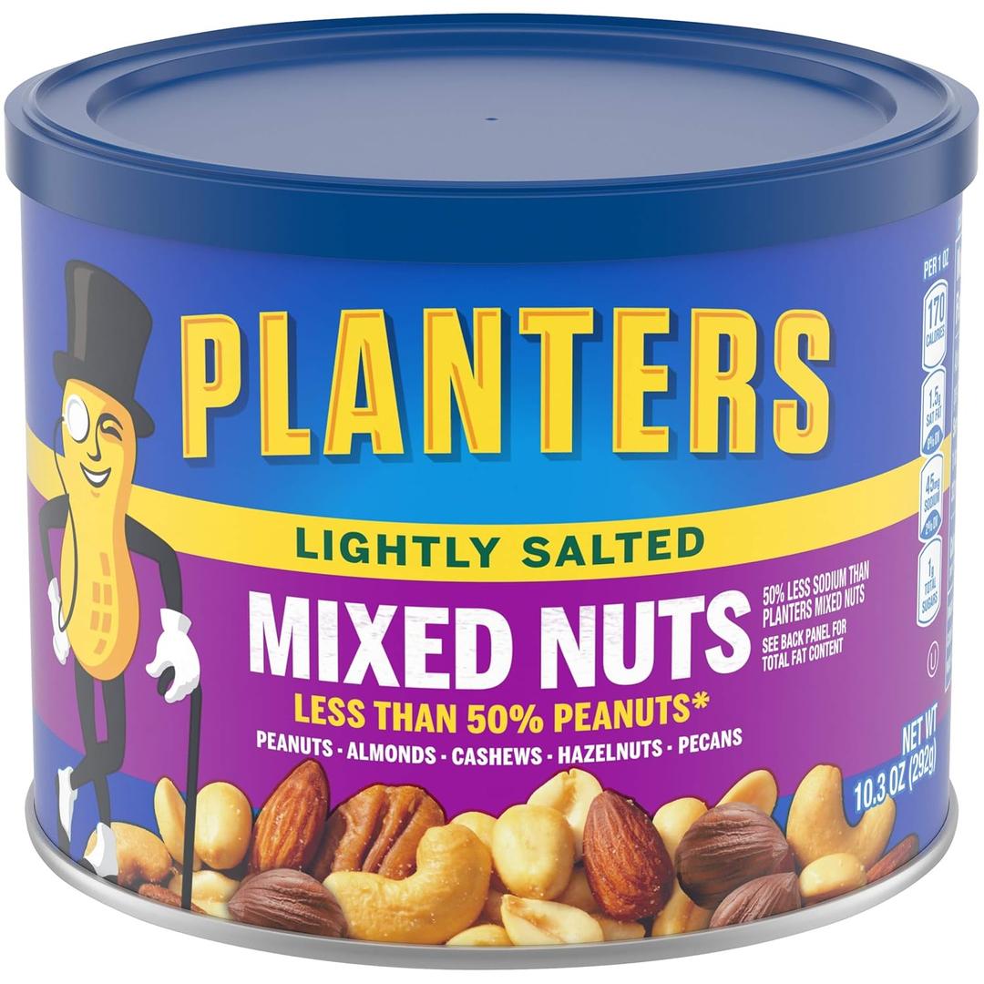 3 x Planters Lightly Salted Mixed Nuts (10.3 oz Jar) BBD:01-14-26
