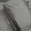 Amazon Basics 4 Piece Breathable 100% Cotton Jersey Knit Bed Sheet Set, Includes Flat and Fitted Sheets, Pillowcase, Stretchy, Full, Light Gray, Solid