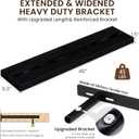 Dreamland 40Inch Black Floating Shelves 9.3" Deep Wall Mounted Set of 2
