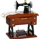Sewing Machine Mini Music Box, Vintage Sewing Music Box Clockwork Home Crafts Table Desk Decoration Birthday Gift