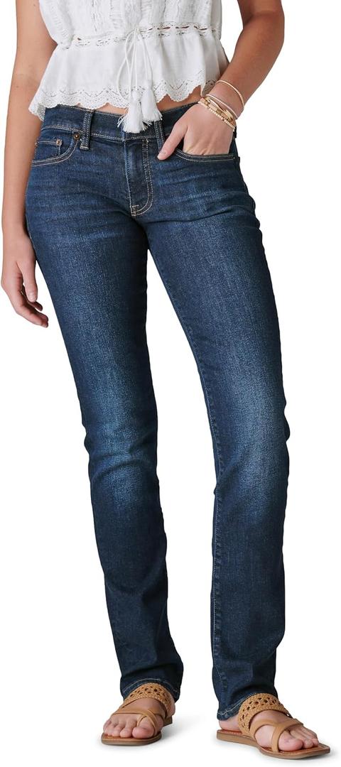 Lucky Brand womens Mid Rise Sweet Straight Jean, Twilight Blue, 27W x 29L US