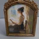 FLCPJGV Vintage Photo Frame Picture Frame Retro Ornate Photo Gallery Art Photo Holder for Entrance Desk Living Room Shelf Home Decor