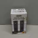 SIMPLETASTE Electric Salt and Pepper Grinder Set, One-Handed, Battery Powered, Adjustable Coarseness, LED Light, Pepper mills with stand, Seasoning Tools for Kitchen, Dining or Gifting (Space Gray)