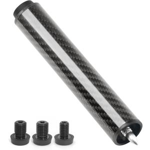 Pool Cue Extension with 3 Bumpers Carbon Fiber Billiard Cue Extender Pool Cue Accessories (6 inches extension)