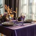 Pureegg Plastic Table Cloth Disposable 6 Pack, 54 x 108 Inch Table Cloths, Halloween Party Decorations, Summerween Decor, Halloween Tablecloths, Rectangle, Plastic Cover, Waterproof, Purple