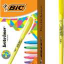 BIC Brite Liner Highlighters, Chisel Tip, 24-Count, Assorted Colors, Ideal Set for Organizing and Coloring, Packaging May Vary, Includes 14-Yellow, 3-Pink, 3-Orange, 2-Green and 2-Blue Highlighters (24 Count (Pack of 1))