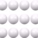 12 Pcs White Foam Stress Ball Squeeze Stress Relief Balls for Kids and Adults Hand Exercise Sensory Relief Toys for Anxiety ADHD Autism White