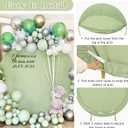 7.2FT Round Wedding Arch Cover for 7.2FT Circle Arch Stand, Thick Polyester Fabric Adjustable Circle Arch Backdrop Cover for Wedding Birthday Party Baby Shower Photography DecorationSage Green