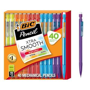 BIC Xtra Smooth Mechanical Pencil, 0.7 mm Medium Point, Refillable and Retractable, 40-Count Pack