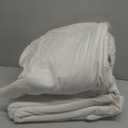 SONORO KATE 100% French Pure Linen Queen Size Sheets, Breathable and Durable, 16 Inch Deep Pocket - 4 Piece (Cream)