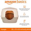 Amazon Basics Cat Litter Box with Lid, No-Mess, Spacious Enclosed Design with Odor Control, Easy Access, Stain Resistant, 26" x 23" x 20", Charcoal