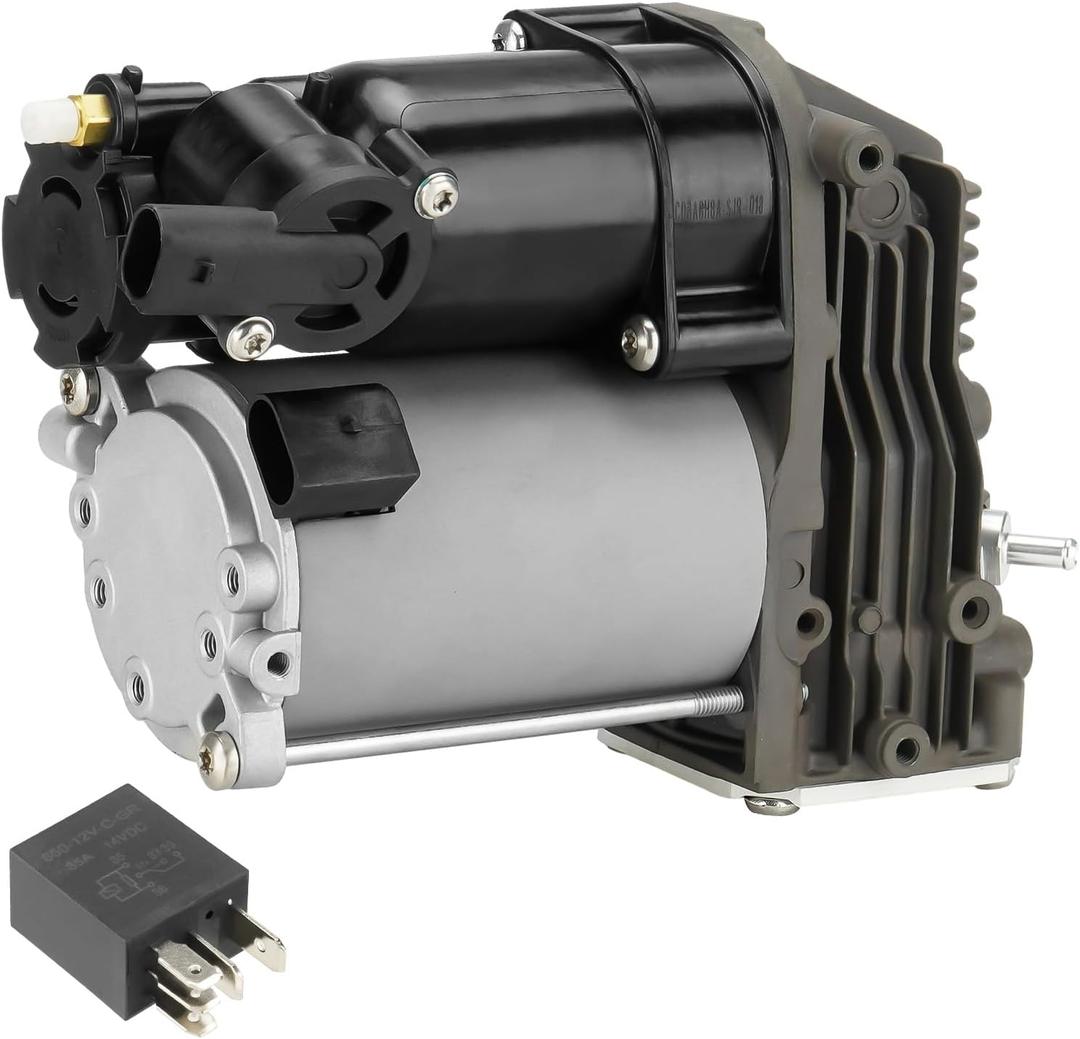 Air Suspension Compressor Pump with Relay Fits for BMW X5 2007-2013, Fits for X6 2008-2014, Replace for 37206799419, 37206789938, 37226785506, 37206859714, 37226775479