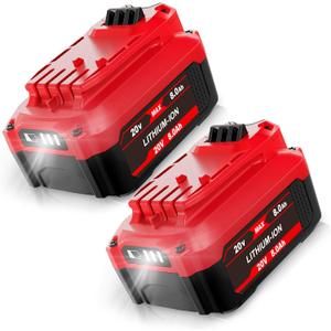 2PACK 20V 8.0Ah Battery Replace for Craftsman V20 Lithium-ion Battery CMCB204 CMCB205 CMCB206, Compatible with Craftsman 20V Cordless Power Tools