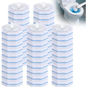 50 Count Toilet Brush Refills,Toilet Refill Pads,Disposable Toilet Brush Heads Compatible with Most Toilet Wand Refills for Home and Bathroom Cleaning