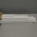 Double Curtain Track Ceiling Mounted Aluminum Silent Rails System White 3m(9.8ft)