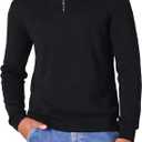 Half Zip Black Sweater XL