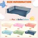 Aneco 12 Pack Turn in Trays Classroom Boho Color Stackable Paper Tray Teachers Desk Organizer Bin for Classroom Teachers Organization Office Home Paper Storage,13.4 x 10.2 x 9 Inch