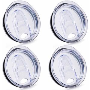 4 Pcs Replacement Lids for 20 oz Flat Bottomed Straight Body Tumblers with Inner Mouth about 2.76inch, Replacement Skinny Cup Lids for Water, Coffee or Tea on Travel, Work Hour and Daily Life