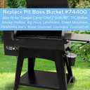 Grease Bucket for Pit Boss 74400 Traeger Rec Tec Z Grills Oklahoma Joe Grill Drip Bucket Louisiana Smoker Replacement Parts Metal Pail 13pcs Foil Liners Oil Catcher Container Pellet Accessories