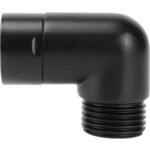 NearMoon Shower Elbow Adapter, Solid Brass G1/2" Shower Arm Extension for Connecting Shower Head, 90 Degree (Matte Black)