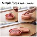 kayaso Silicone Hamburger Patty Mold Set, Reusable Burger Press with Lid, Food-Grade Nonstick Patty Mold for Beef, Chicken & Veggie Burgers, Easy Release, Multicolor (Soft Pastel)