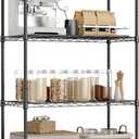 IZEUK 4-Tier Heavy Duty Steel Storage Shelves, Metal Shelf Wire Shelving Rack for Pantry, Kitchen, Garage, or Office Organization (29.5" W x 13.7" D x 47.2" H, 1000LBS, Black)