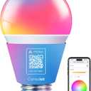 Consciot Smart Light Bulbs, WiFi Color Changing LED Light Bulb, A19 E26 RGBTW Light Bulbs that Works with Alexa/Google Home/Apple Home/Siri, Music Sync, 60W Equivalent Bluetooth Light Bulb, 1 Pack