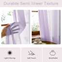 Pinch Pleated Sheer Curtains 80 Inches Long Light Filterring Sheer Semi Voile Drapes Pinch Pleated Curtains for Living Room Bedroom(Light Purple, 42 W x 80 L, 2 Panels)