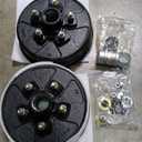 SEHNSUCHT Trailer Electric Brake Drum Kit, One Pair of 5 hole on 5" Bolt Circle Brake Drum with 10" x2-1/4" Maual Adjusting Electric Brakes for 3500 lbs Axles, Replacement 10" Brake Hub Drum Assembly