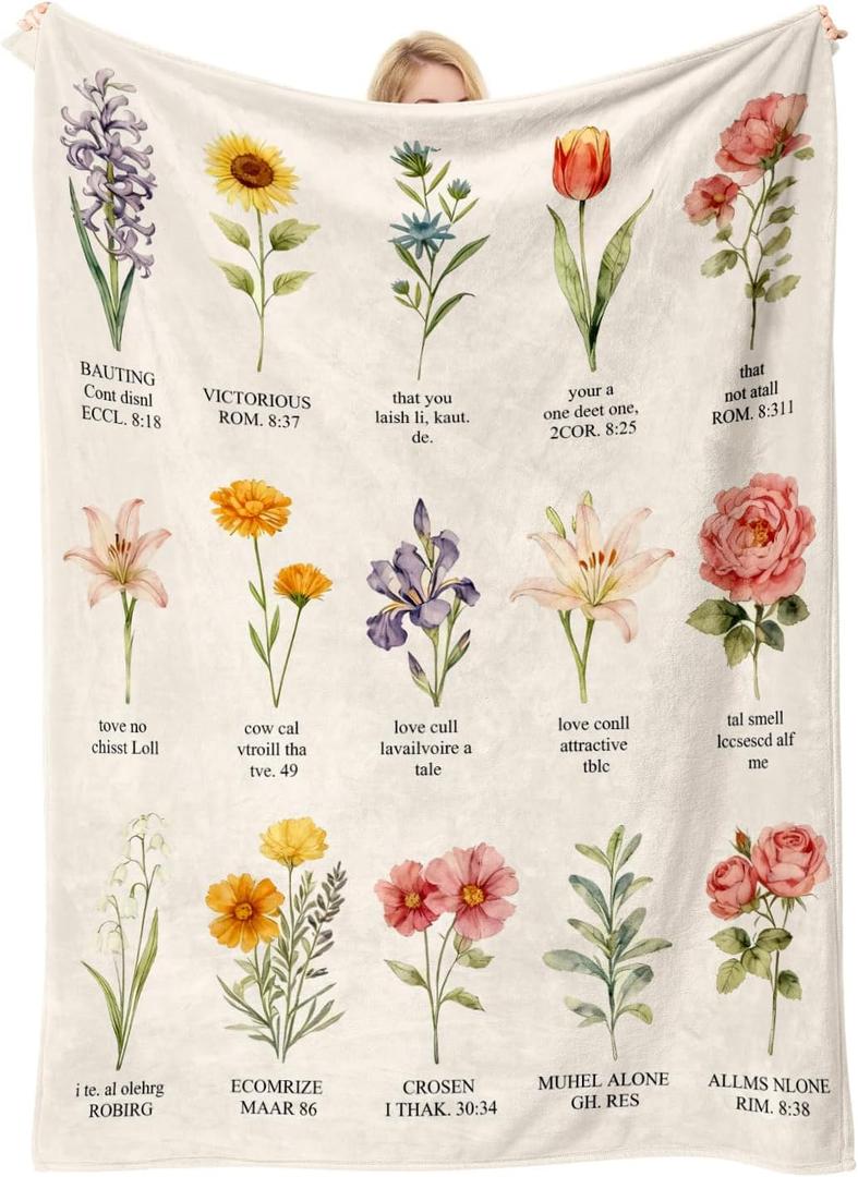 2 x COMFAR Christian Gifts for Women Faith, Inspirational/Religious/Spiritual Gifts for Adults, Soft Throw Blankets for Women/Men, Personalized Blankets for Adults 40"x 50"