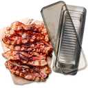 Kitchen Discovery Stay Fresh Bacon Keeper for Refrigerator Preserves Freshness and Prevents Spoilage – No Mess Bacon Storage Replaces Greasy Packaging (Stainless Steel Bacon Holder)