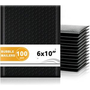 Yeplan 6x10 Inch Bubble Mailers, 100 Pack Self Seal Padded Envelopes | Usable Size 6x9" Durable Waterproof Padded Mailers for Small Business, Jewelry, Makeup, Shipping Small Items and Cards
