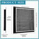 Gisafai 2 Pcs 26" x 26" Gable Vent Aluminum Alloy Wall Vents Shed Attic Vent with Screen Return Air Grill with Screws, for Ventilation Exterior Doors Wall House (Black)