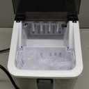 Aeitto Ice Maker Countertop 26lbs/24H, Ice Machine 8 Ice Cubes Ready in 6 Mins, 2 Sizes of Bullet Ice Portable Ice Makers with Basket & Scoop, Auto Self-Cleaning for Home/Kitchen/Office Stainless