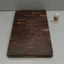 American Black Walnut Cutting Board - 19.7" x 12.2" (ExtraThick 1.7") Hardwood Butcher Block, Charcuterie, Heavy Duty End Grain Wood Chopping Board with Juice Groove & Handles (Oil & Plate Included)