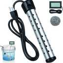 Lakkzoom Immersion Water Heater 2000W Portable Bucket Heater Stainless Steel Guard Anti-scalding Pool Heater for bathtubs,Camping,Portable Water heate Heat 5 Gallons of Water in Minutes