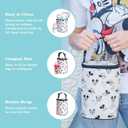 J.L. Childress Disney Baby TwoCOOL Breast Milk Cooler Travel Bag - Insulated Baby Bottle Storage Bag, Portable Organizer Pack, For Daycare or On the Go, Fits 2-4 Bottles - Mickey & Minnie Mouse