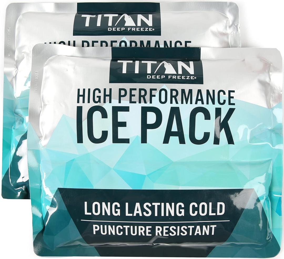 Arctic Zone Titan Deep Freeze Ice Pack- (2 Pack) 600 Gram High Performance Ice Pack - Long-Lasting, Puncture-Resistant Cold Pack Filled with Non-Toxic Gel