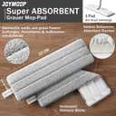 JOYMOOP Flat Mops, Microfiber Mop for Floor Cleaning and Wall Cleaner, 50" Mop Handle with Flexible 13" Flat Head with a Microfiber Mop Pad - White