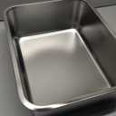 Stainless Steel Cat Litter Box - Metal High Sided Cat Pan, Large Stainless Steel Box, Indoor Litter Tray, Non Stick, No Smell, Easy-Clean Design for Hygienic Pet Care  Large Size for All Cats (silvery)