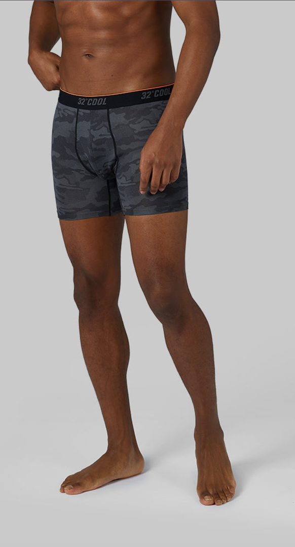 32º DEGREES Mens 4-Pack Active Men's Cool Active Printed Boxer Brief, Size M