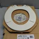 Bemis Ashland Modern Wood Toilet Seat with Decorative Edge, Slow Close, Secure Hinges, Made in USA, Round, Biscuit