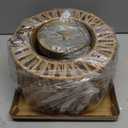 Rattan Ceiling Light, 1 Light Bohemian Modern Woven Flush Mount Ceiling Light, Boho Light Fixture for Bedroom Living Room Dining Room, Gold Finish