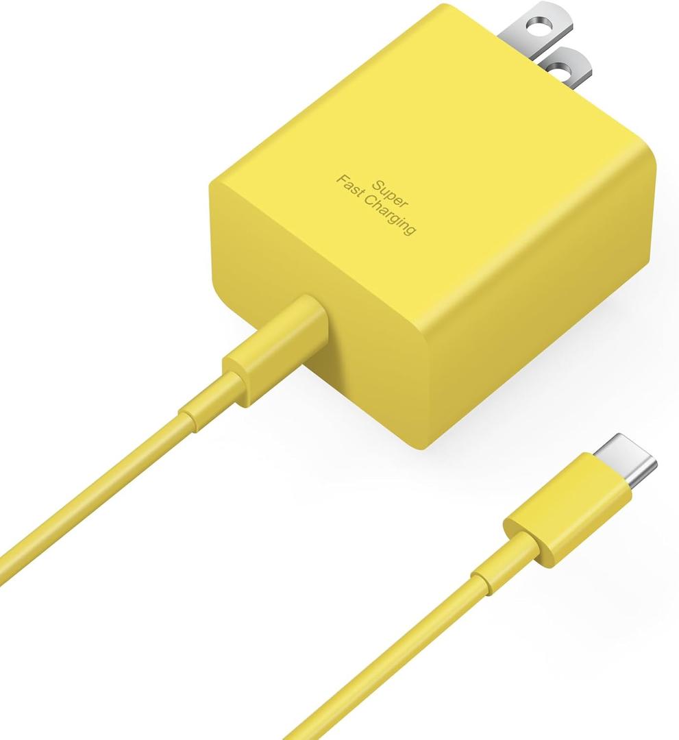 45W USB C Super Fast Charger, Type C Charger Fast Charging Block, Android Phone Charger with 6Ft Type C to C Cable for Galaxy S25 Ultra/S25/S24/S23/S22/S21/S20/Note 20/Note 10（Yellow）