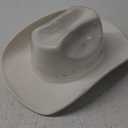 LIDHAY Cowboy Hat for Women Men with Shapeable Wide Brim Western Suede Hat for Cowboys and Cowgirls (Off-white)